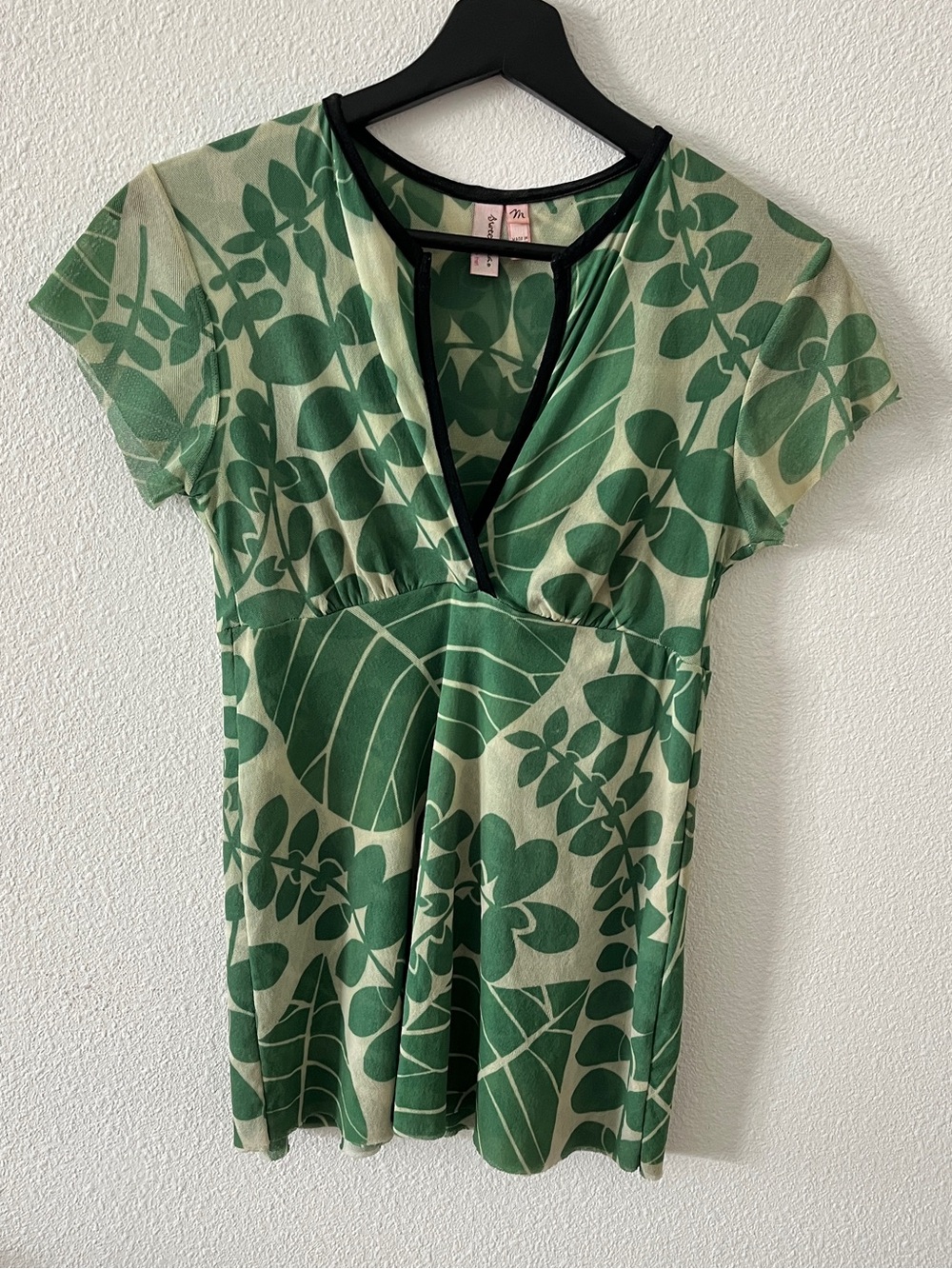 Vintage sweet pea mesh top